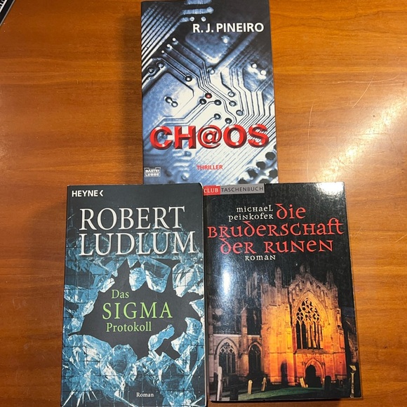 📌3 German Thriller Ludlum Sigma Protokoll- Pineiro Ch@os Peinkofer Bruderschaft - Picture 1 of 9